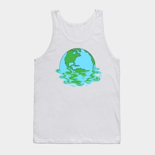 Earth day Melting Planet Tank Top